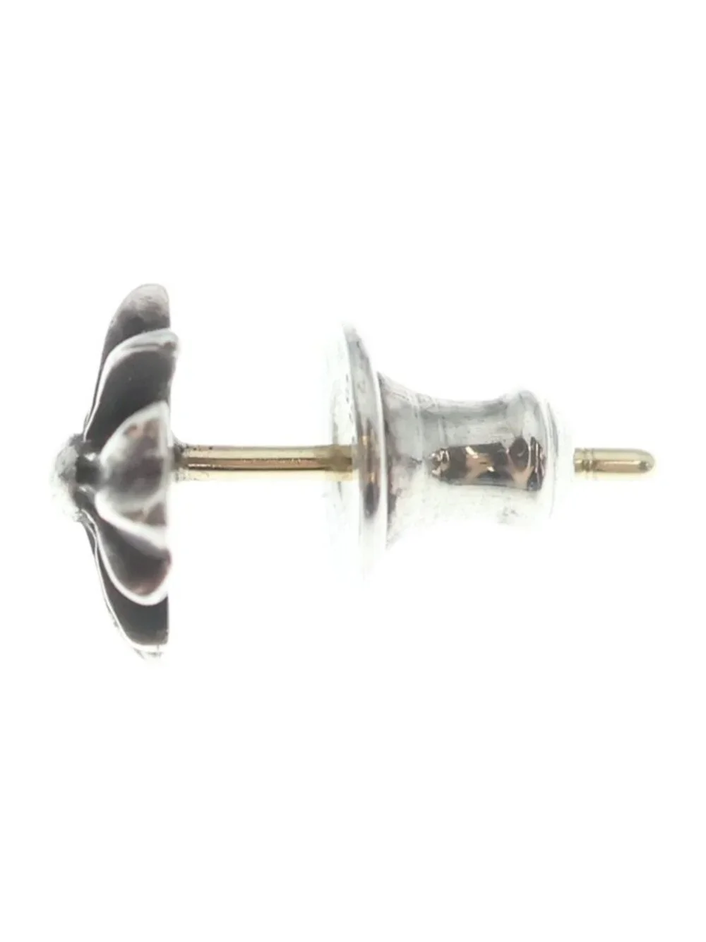 Chrome Hearts No2 CH Pls CH Plus Stud Earrings Silver